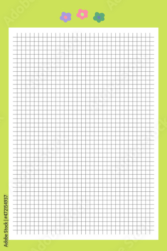green sheet in a cage for notes.   You can use it at school  at university and at work.