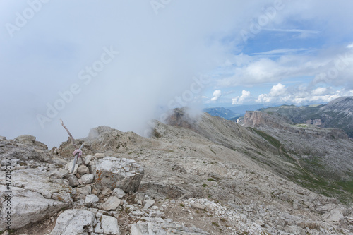 Landscapes from the top of the Sass Ciampac, in Dolomites photo