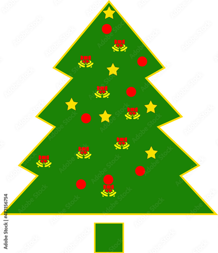 Christmas Tree, Set of Christmas trees, modern colorful flat Icon Isolated on white background Christmas Tree, Set of Christmas trees, modern colorful flat Icon Isolated on white background
