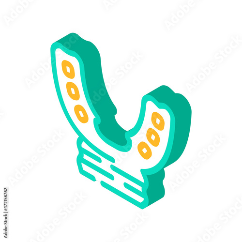 diving mouthpiece isometric icon vector. diving mouthpiece sign. isolated symbol illustration