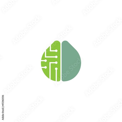 Brain Logo vector icon Template