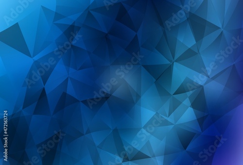 Light BLUE vector pattern with polygonal style. © smaria2015