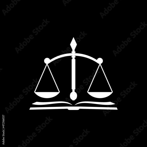 Law Book icon isolated on dark background