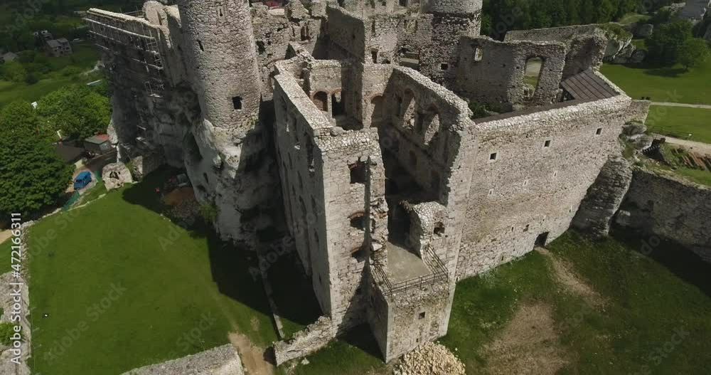 Aerial View of Medieval Castel Aerial View of Medieval Castel