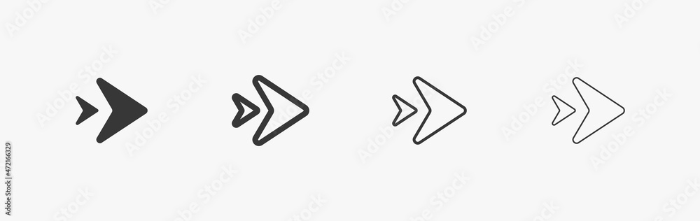 Linear icon set, group of arrows. Arrow vector on white Linear icon set, group of arrows. Arrow vector on white
