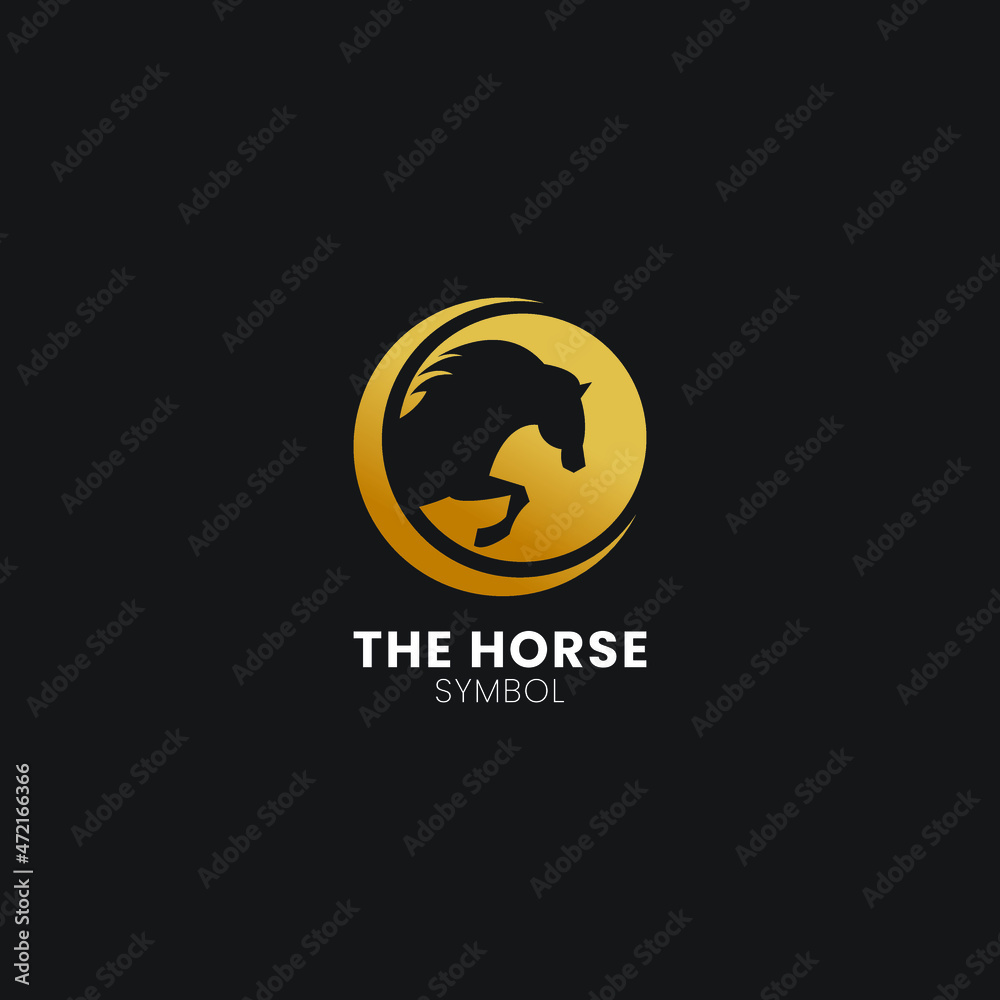 Obraz premium Horse and equetrians logo design