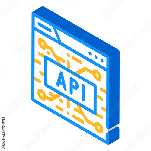api financial technology isometric icon vector. api financial technology sign. isolated symbol illustration
