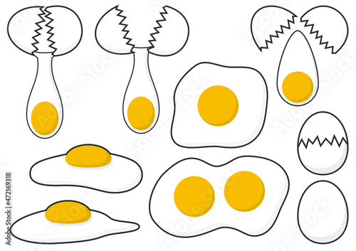 たまごのベクターイラスト素材集