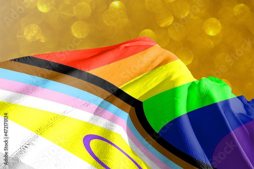 Intersex-inclusive redesign of the Progress Pride 2021 photo