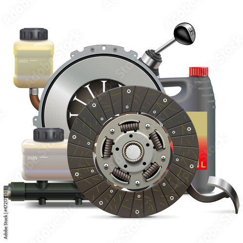 Vector Car Clutch System Parts