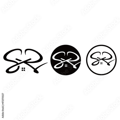 logo icon vector initials R S house