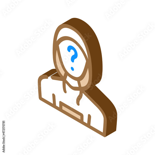 anonymity financial technology isometric icon vector. anonymity financial technology sign. isolated symbol illustration