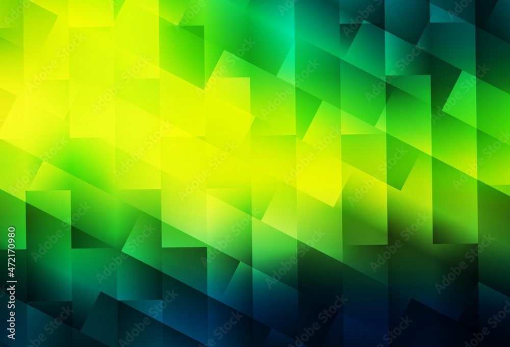 Dark Green, Yellow vector backdrop with rhombus. Dark Green, Yellow vector backdrop with rhombus.