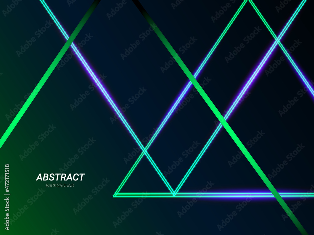 Abstract geometric green shiny lines design banner pattern background