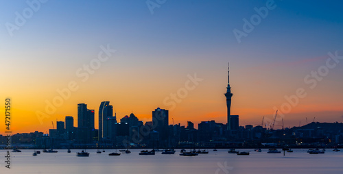 Amazing Auckland CityScape at Sunrise