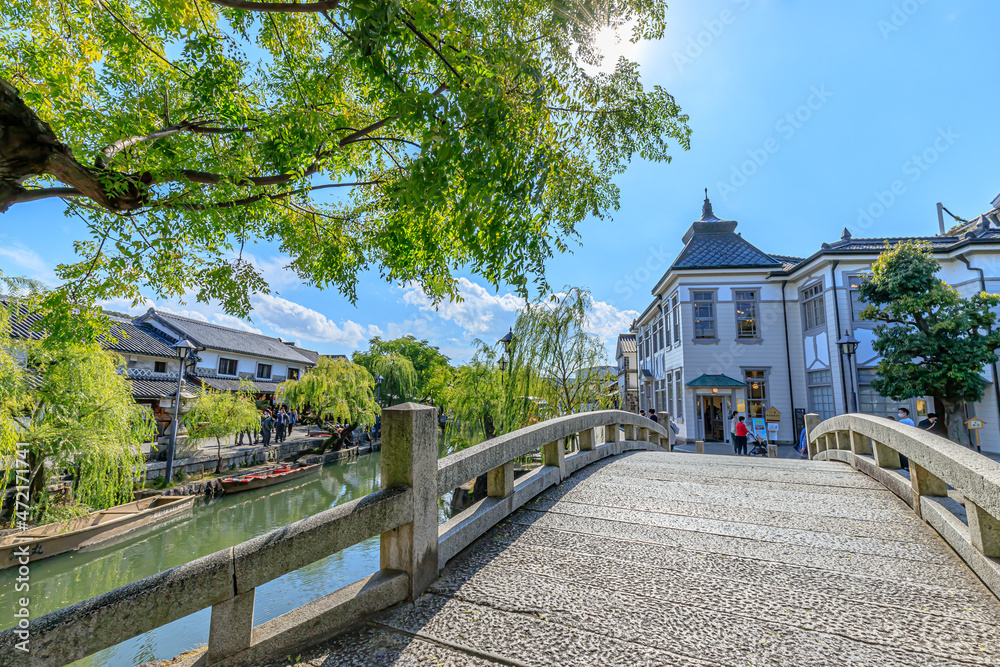 秋の倉敷美観地区　岡山県倉敷市　Kurashiki Bikan Historical Quarter in Autumn. Okayama-ken Kurashiki city