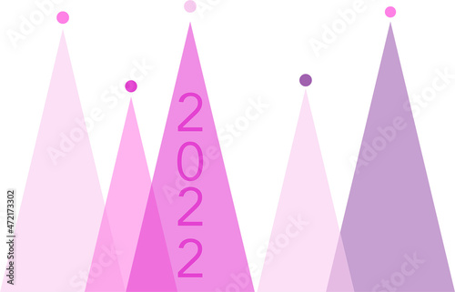 Pink merry christmas and 2022 © Tripodland