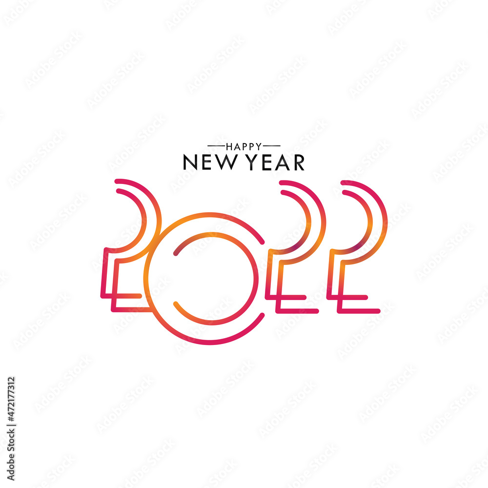 Happy New Year 2022 Celebration Vector Template Design Illustration Happy New Year 2022 Celebration Vector Template Design Illustration