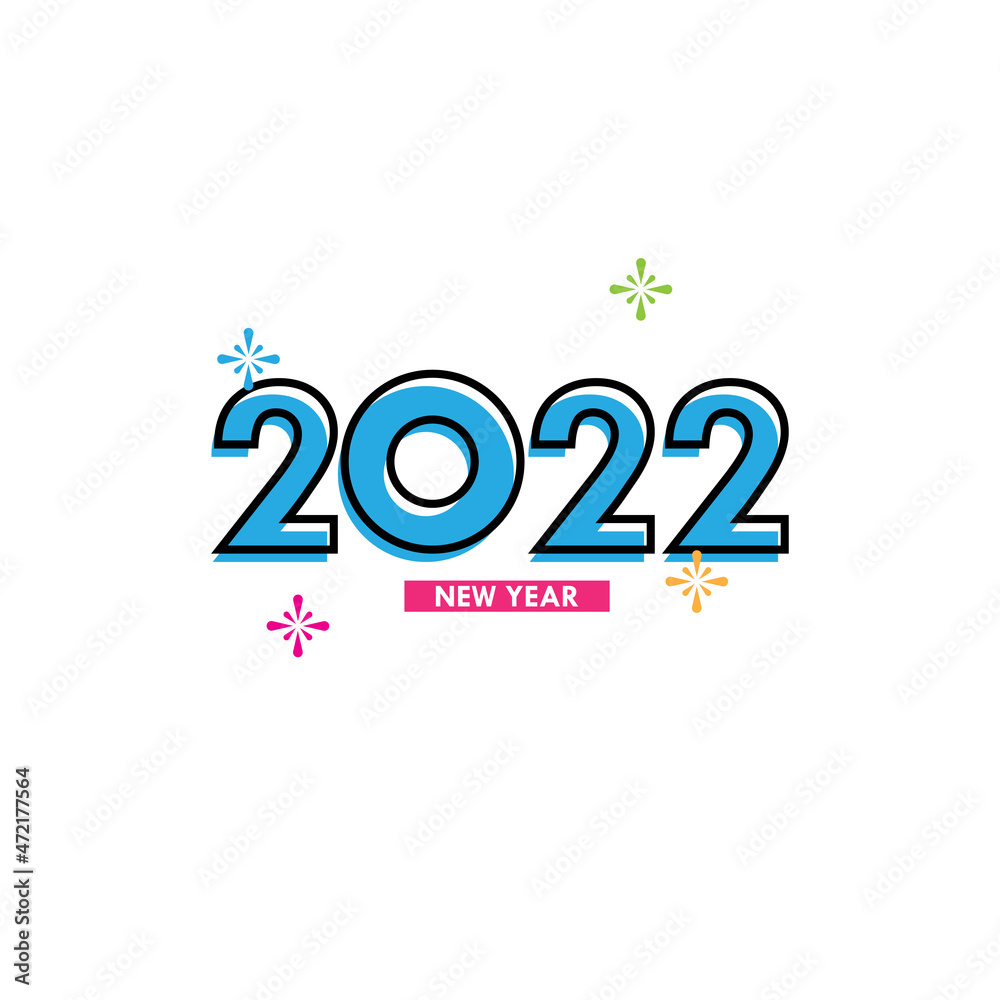 Happy New Year 2022 Celebration Vector Template Design Illustration Happy New Year 2022 Celebration Vector Template Design Illustration