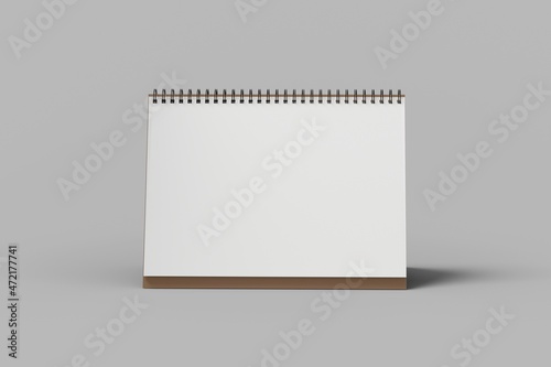 Blank paper desk spiral calendar