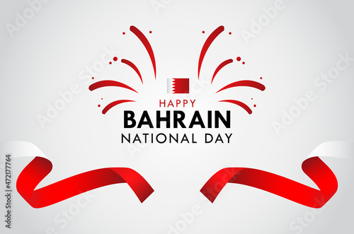 Happy Bahrain National Day Celebration Vector Template Design Illustration