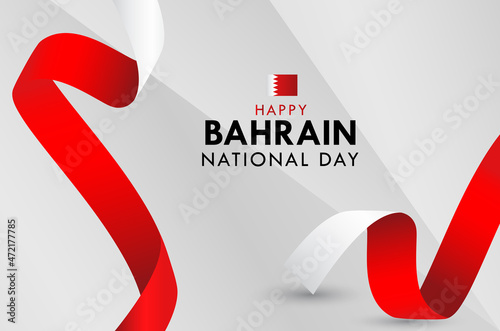 Happy Bahrain National Day Celebration Vector Template Design Illustration