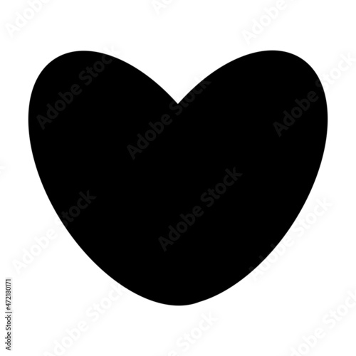 heart vector icon isolated on white background.