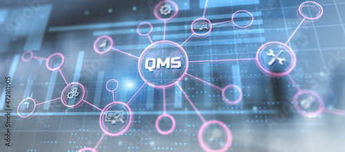 QMS quality management system business and industrial technology concept.