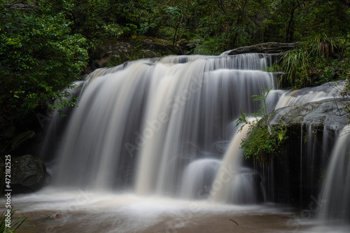 Close-up view of Balaka Falls after a rainy day  Sydney  Australia.