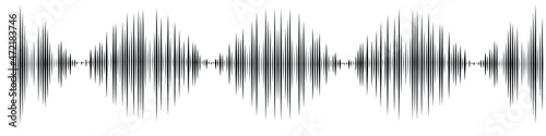 Lines in equalizer Form . Sound wave .Vector Illustration .Technology Logo . Design element . Abstract Geometric shape .