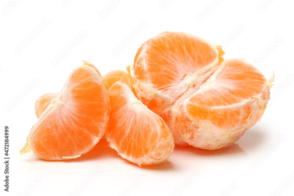 tangerine or mandarin orange on white background tangerine or mandarin orange on white background