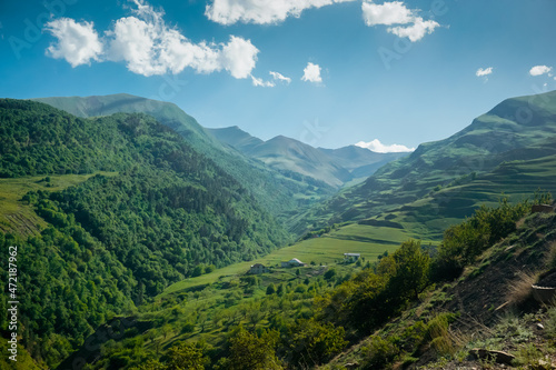 Beautiful landscape of mountains and valleys in Dagestan © Pavel