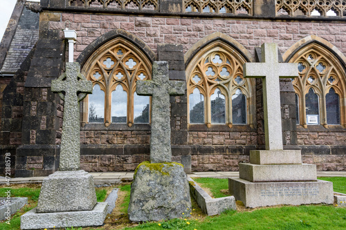 Church and former cemetery of Fort William, Scotland.
