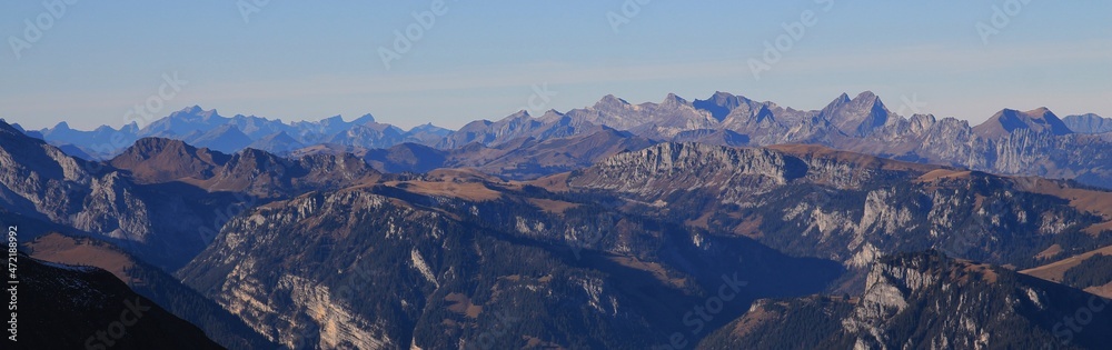 Stunning view from Mount Niesen, Switzerland.