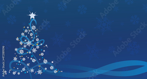 Blue template christmas background
