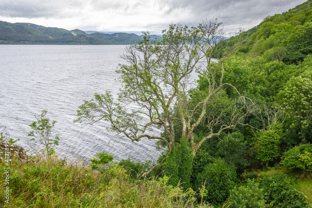 view of Loch Ness in Scotland
