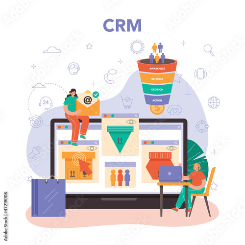 Online consulting service or platform. Idea of strategy management