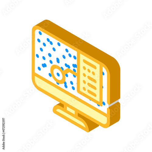 virtual planetarium isometric icon vector. virtual planetarium sign. isolated symbol illustration