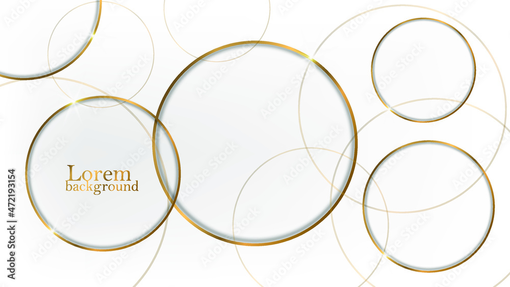 luxury white background with golden circles with sparkle. modern background. vector illustration. eps 10 luxury white background with golden circles with sparkle. modern background. vector illustration. eps 10