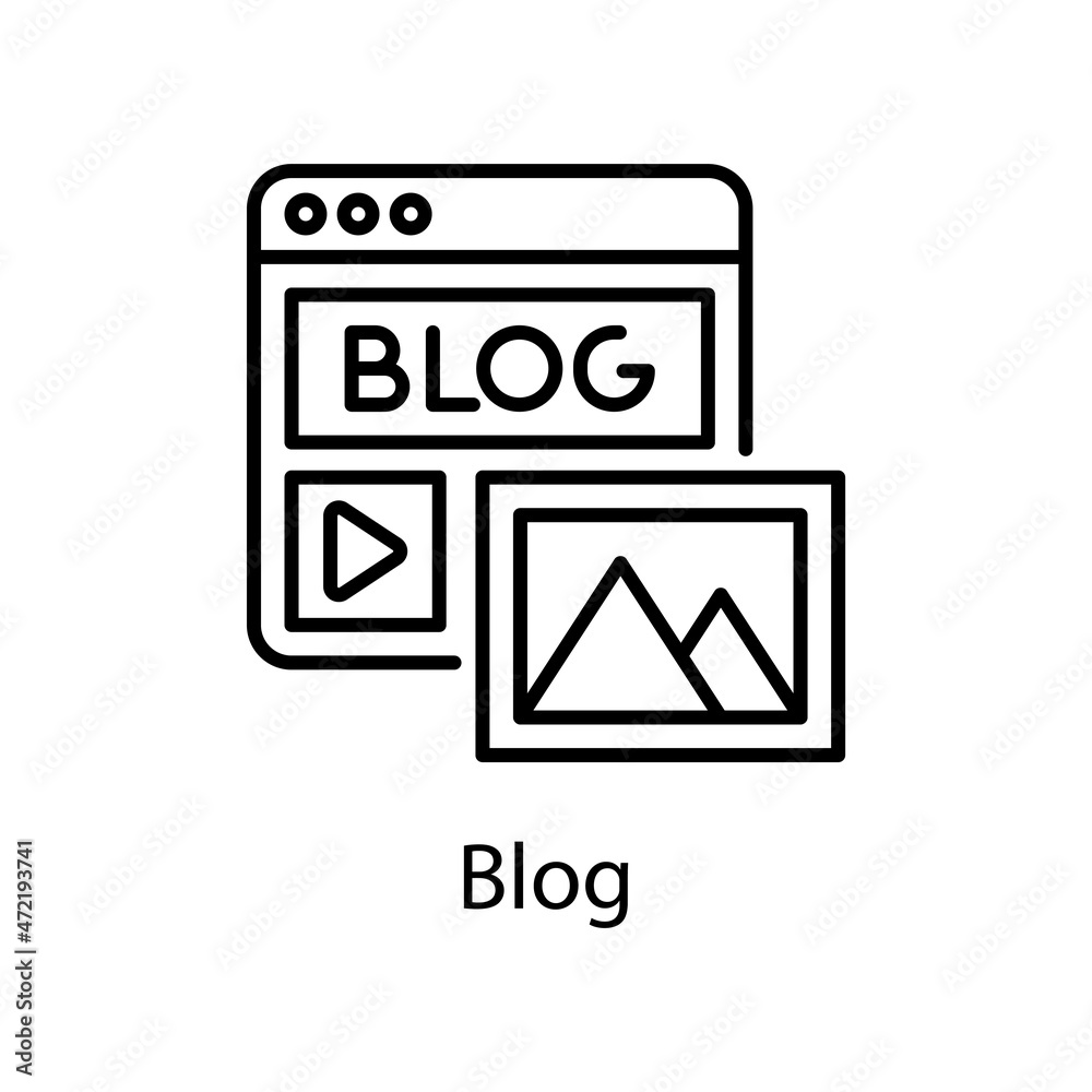 Blog vector outline Icon Design illustration. Web And Mobile Application Symbol on White background EPS 10 File Blog vector outline Icon Design illustration. Web And Mobile Application Symbol on White background EPS 10 File
