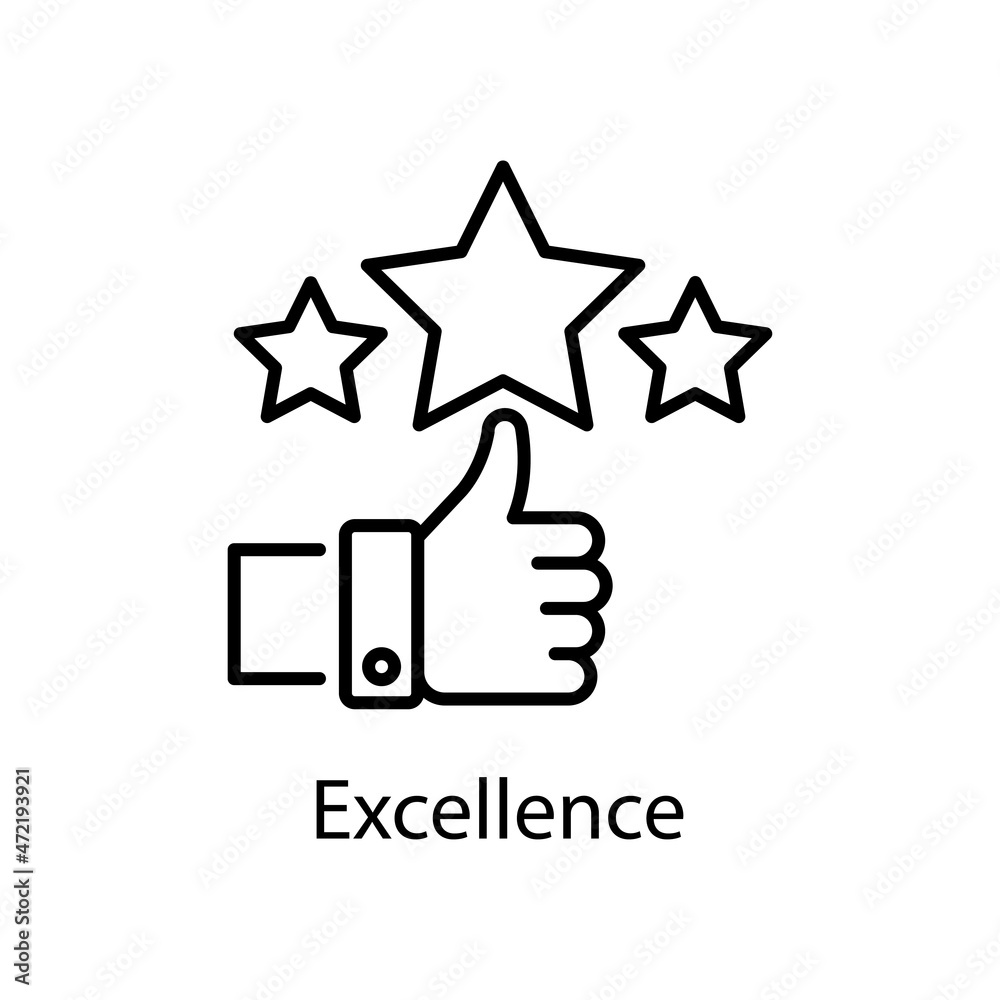 Excellence vector outline Icon Design illustration. Web And Mobile Application Symbol on White background EPS 10 File Excellence vector outline Icon Design illustration. Web And Mobile Application Symbol on White background EPS 10 File