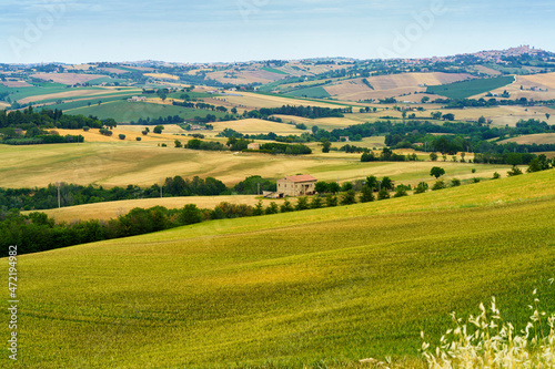 Historic buildings of Cingoli, Marche, italy