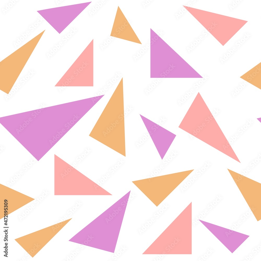 Coloured simple seamless triangle pattern for fabrics and textiles and packaging and gifts Coloured simple seamless triangle pattern for fabrics and textiles and packaging and gifts