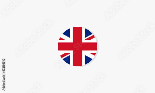 english flag circle design vector on white background.