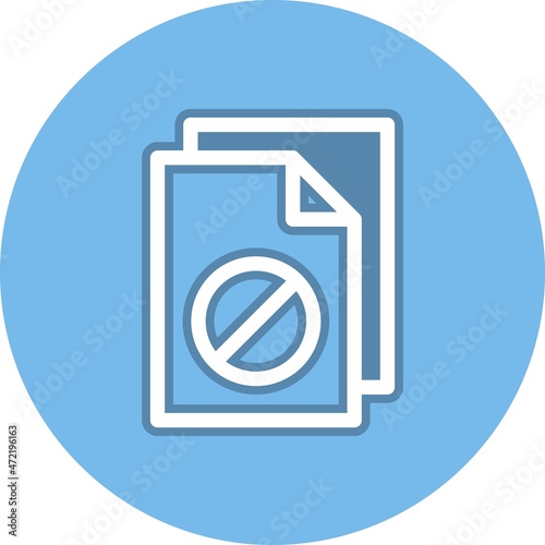Plagiarism Line Circle Vector Icon Design