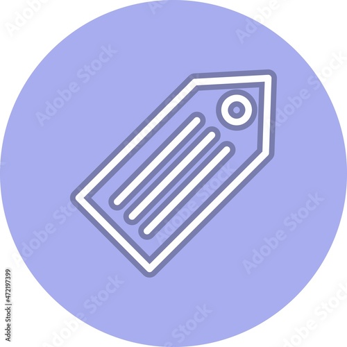 Tag Line Circle Vector Icon Design