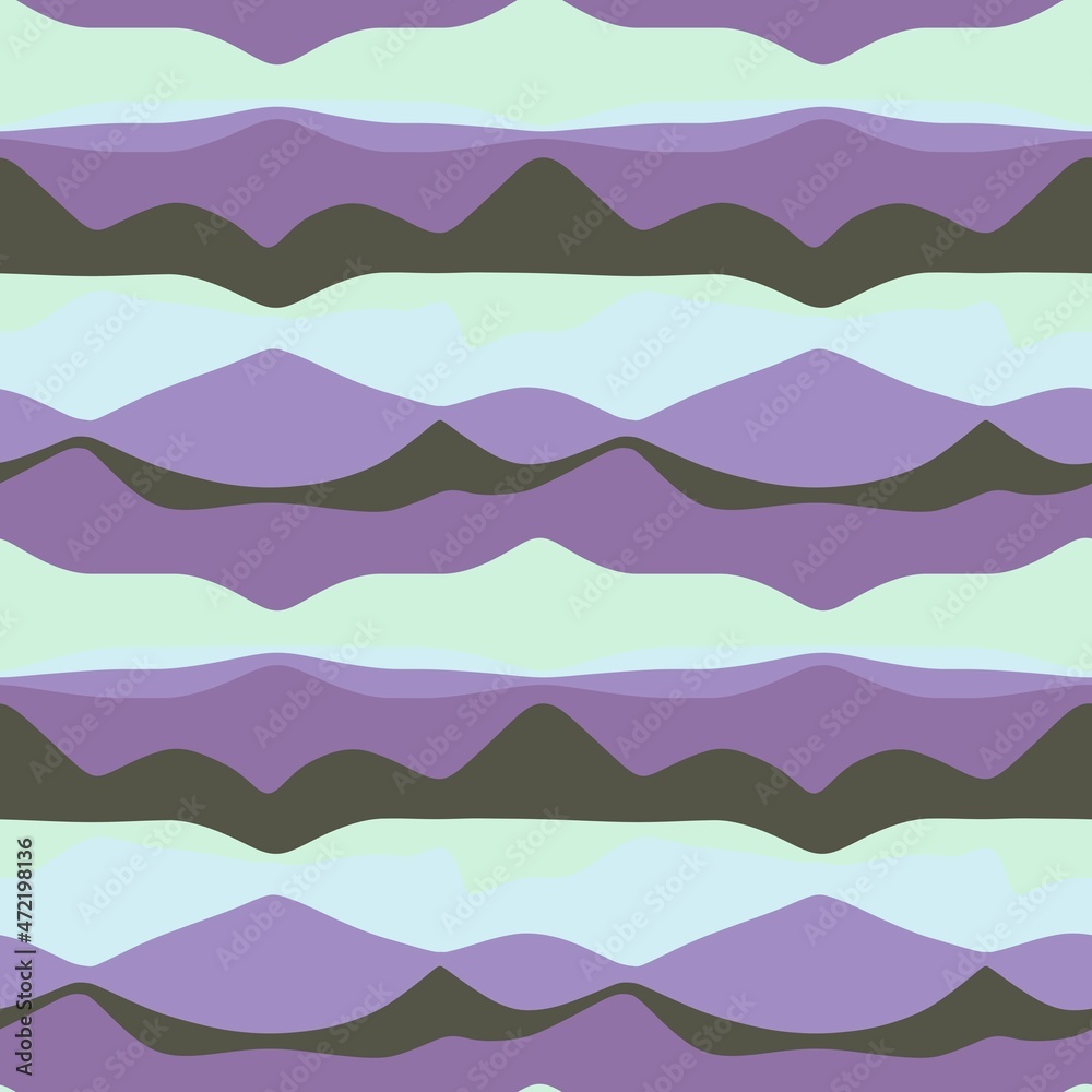 Seamless waves pattern with cartoon clouds for wallpaper and fabrics and packaging and linens and kids Seamless waves pattern with cartoon clouds for wallpaper and fabrics and packaging and linens and kids