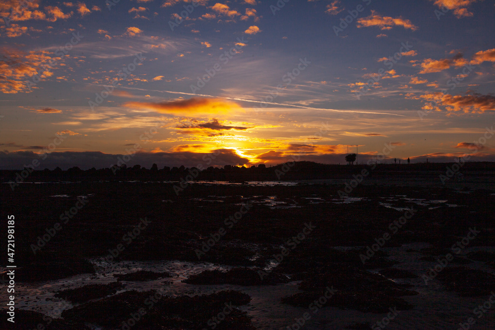 orange and blue sky in Ireland orange and blue sky in Ireland