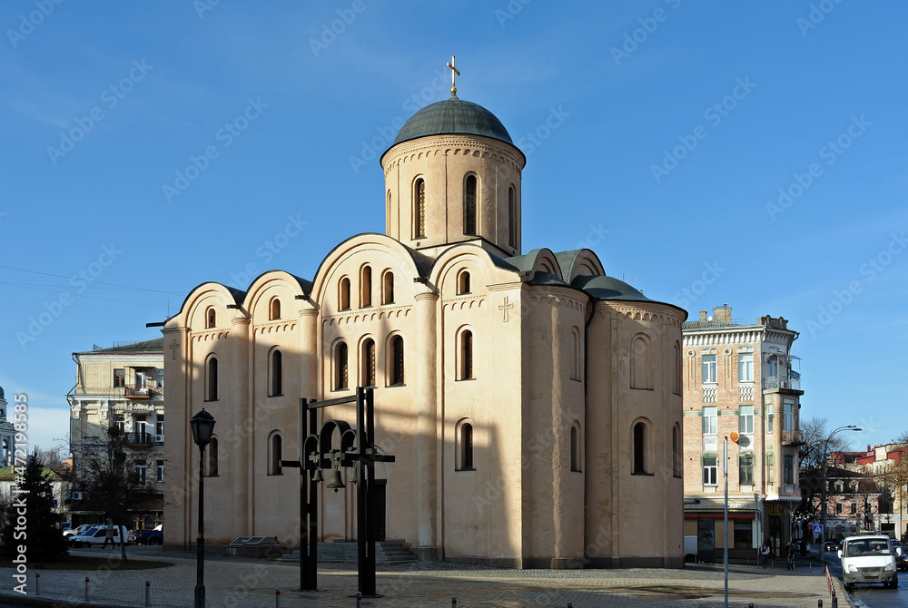 The Pyrohoshcha Dormition of the Mother of God Church or simply Pyrohoshcha Church in Kyiv Ukraine