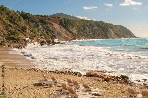 Cala d'Hort Bay and Beach, Ibiza, Balearic Islands, Spain